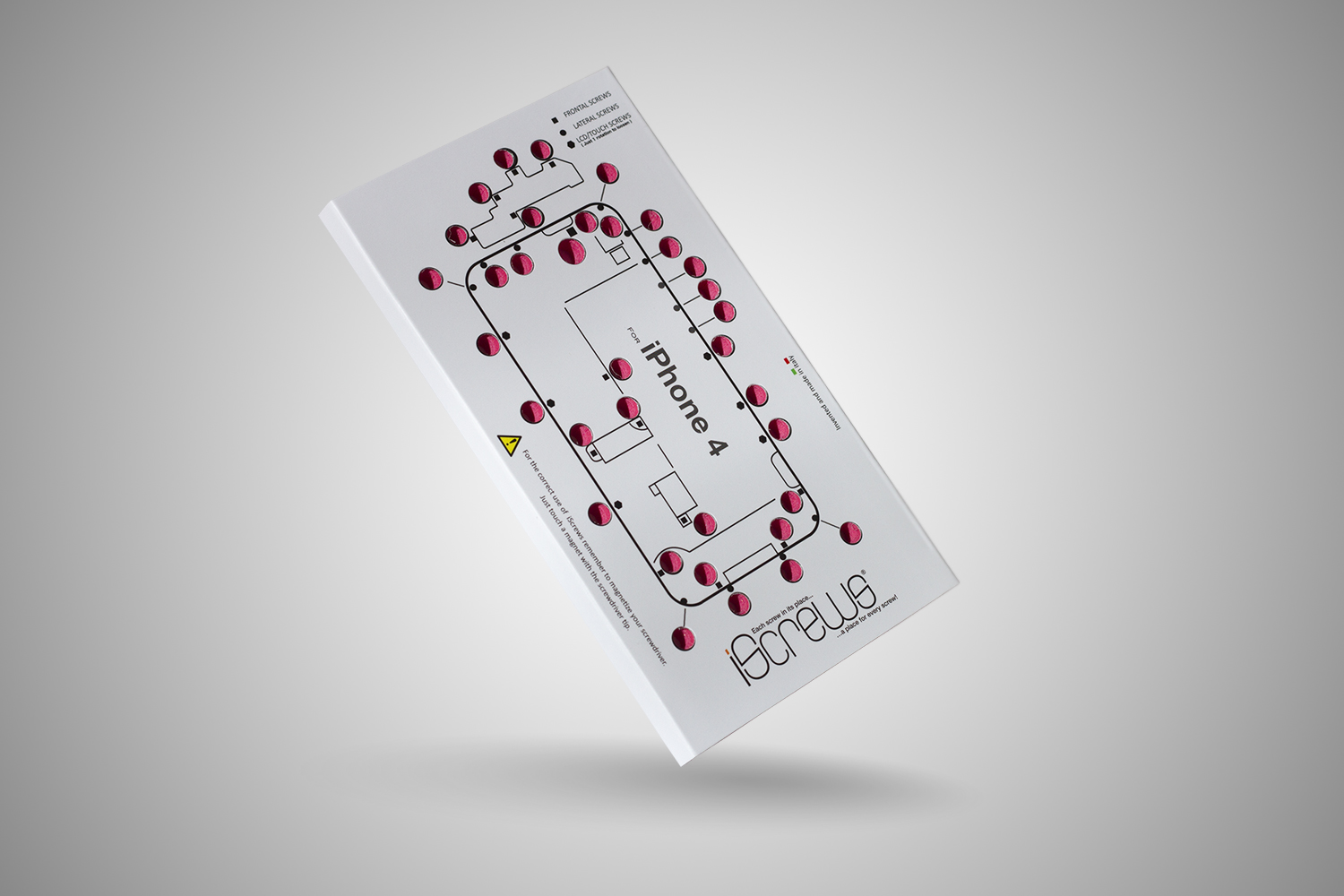 Schema montaggio viti iphone 4